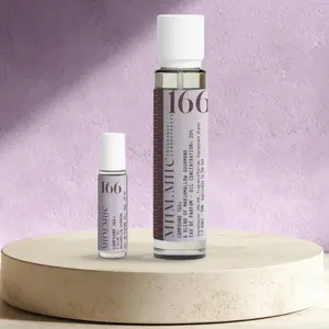 No 166 Marshmallow Gourmand Duo Set - Luxurious Eau De Parfum & Roll-On Perfume with Vanilla Tonka Bean Amber Orange Blossom & Jasmine Notes for Cozy Opulent Scents