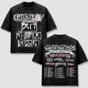 $uicideboy$ T-Shirt, Grey Day 2026 North American Tour Tee, G59 Destroy Lonely Graphic Top, Vintage Washed Oversized Concert Shirt, Retro Hip Hop Rap Merch, Goth Streetwear, Men Women Short Sleeve Heavyweight Cotton Wear 7ZX