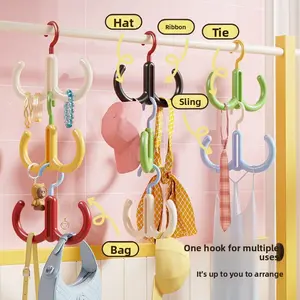 3PCS Dopamine-Style Rotating Stackable Hooks | Multi-Functional Shoe Drying & Hanging Rack | Space-Saving Shoe Hanger