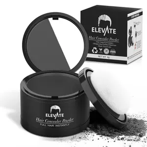 Elevate Hairline Powder - Instantly Conceal Hair Loss for Men & Women Haircare 4g - Natural Root Cover Touch Up with Smooth Puff Touch - Gray Coverage