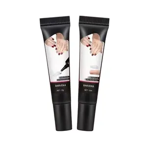 Newly Upgraded Quick Drying 10g Semi Solid Nail Glue with 10ml Remover for Press On Nails Tips No Need for UV Lamp Long Lasting Fake Acrylic Nails Kit Glue Gel