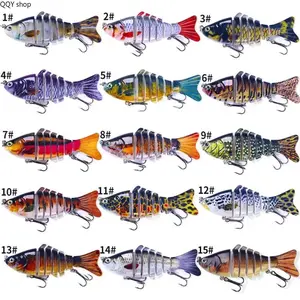 15Pcs Multi-Segment Bionic Fishing Lure Set, Lifelike Jointed Artificial Bait with Sharp Hooks, Realistic Swimming Action, Wear-Resistant Fishing Gear, Practical Outdoor Angling Accessories, Universal Bionic Bait Kit for Freshwater and Saltwater Fishing