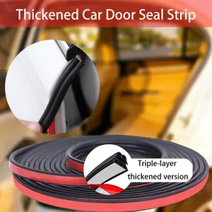 Three-Layer Thick Car Sealing Strip, Full Vehicle Door Trunk Hood Installation, Soundproof Dustproof Waterproof Noise Reduction