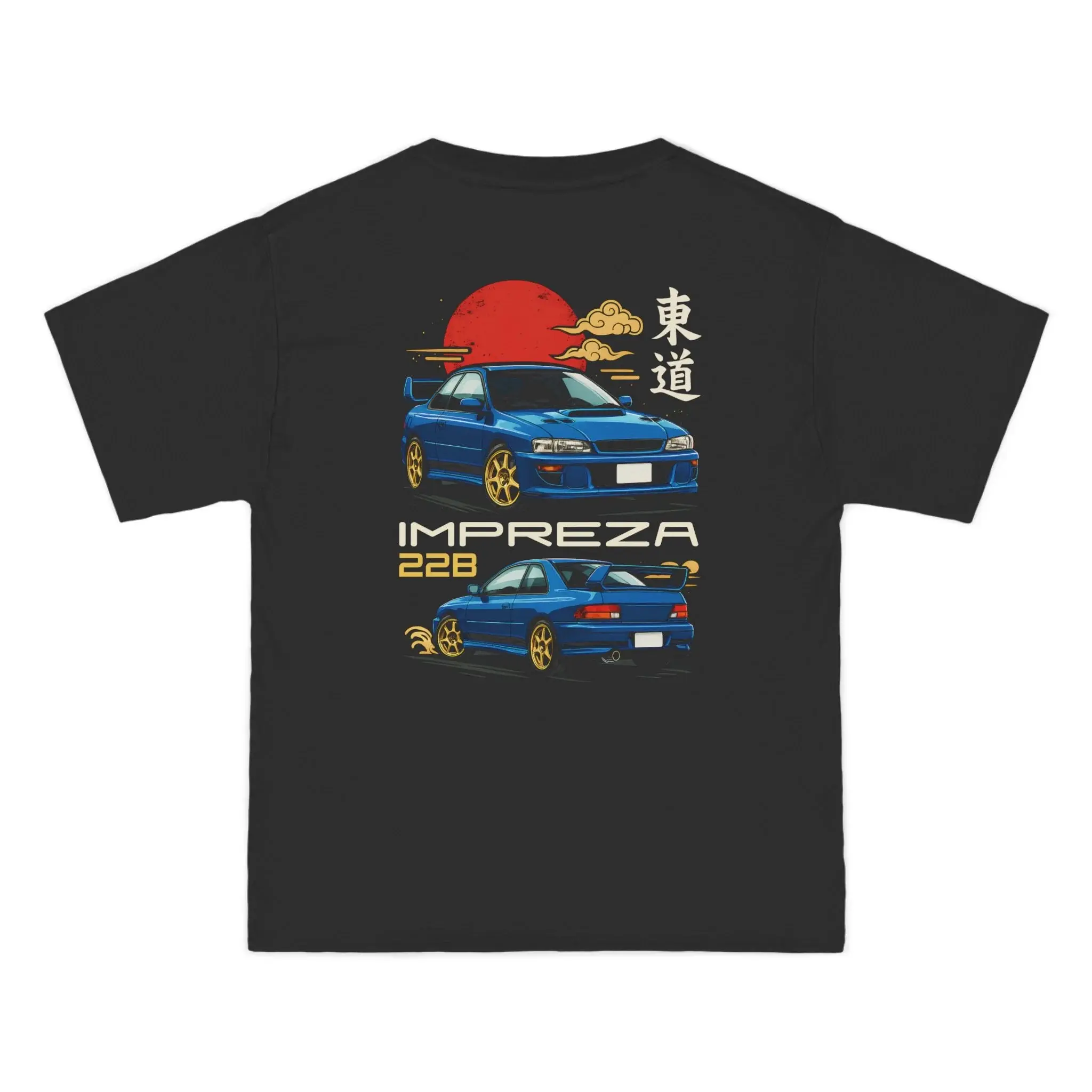 1998 Subaru Impreza STI 22B Shirt – Car Enthusiast Graphic T-Shirt Sweatshirt Hoodie 2 Sided, Gift for Car Lovers