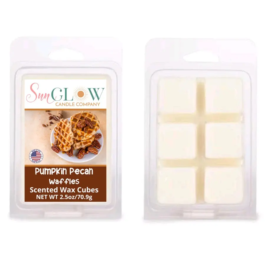 PUMPKIN PECAN WAFFLES SCENTED WAX CUBES/MELTS- 1 PACK -2.5 OUNCES- 6 CUBES Aroma Cozy Fragrance Freshener