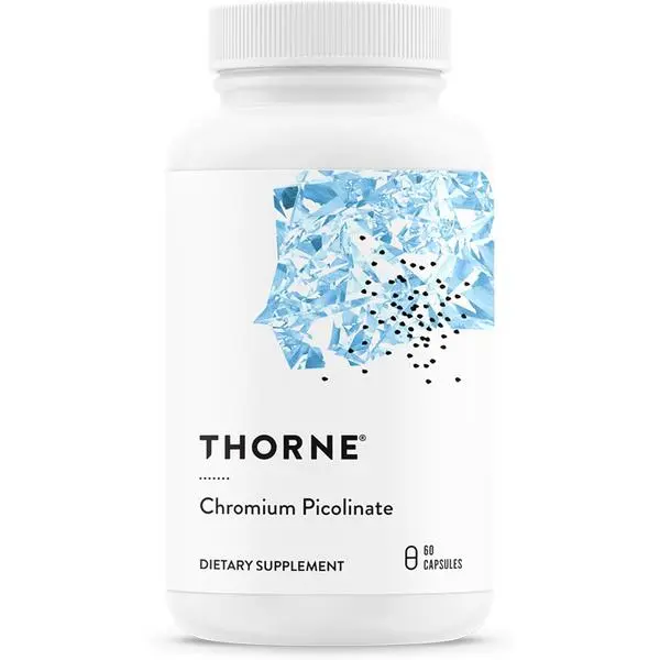 THORNE - Chromium Picolinate - Essential Mineral Supplement for Healthy Metabolism Support - Supports Carbohydrate Cravings* - Third-Party Certified - Dairy, Soy & Gluten-Free - 60 Capsules