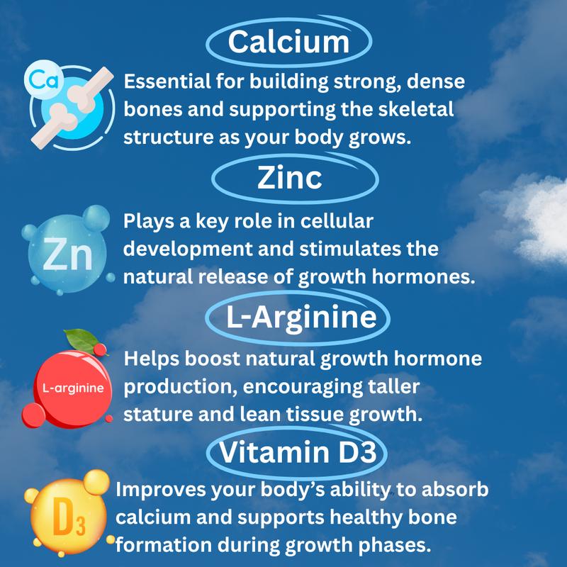 Nourify Heightener Gummies – Bone & Development Nutritional Supplement, Strawberry Flavor