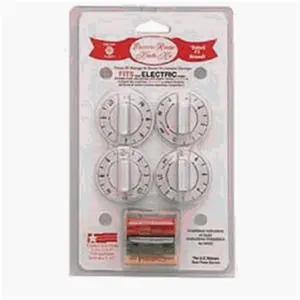 Range Kleen  - Four Pack-White Electric Range Knob