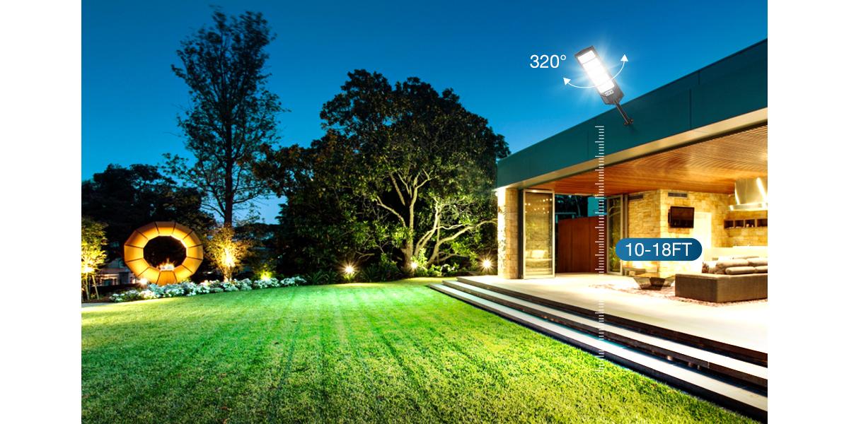 2 Pack Solar Parking Lot Lights, 6500K Motion Sensor Flood Lights with Remote, Dusk-to-Dawn Waterproof Outdoor Lighting for Yard & Commercial Areas,yard path outdoor security light