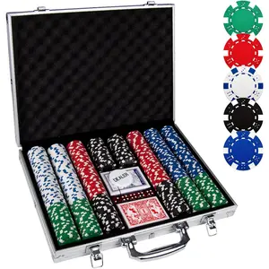 Poker Chips 500PCS Poker Chip Set with Aluminum Travel Case 11.5 Gram Poker Set for Texas Holdem Blackjack Gambling