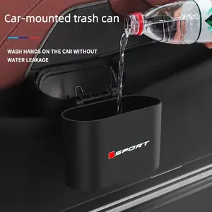Portable Plastic Car Interior Storage Box, Car Trash Can with Lid, Waterproof Mobile Trash Bin, Wholesale Garbage Container, Durable Design, Car Organizer, Car Accessories