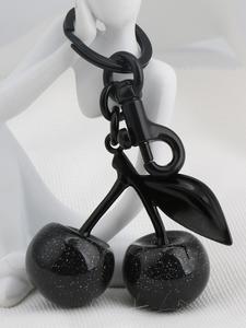 cherry design keychain, creative cute keychain for car keys for women & men, fashion accessories for daily use, trendy all-match & exquisite keychain for birthday gift