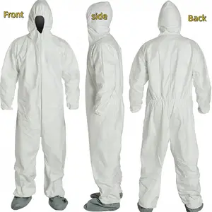 Lightweight Protective Suit, Ultrafine Fiber Breathable Nonwoven Fabric, Ideal for Painters, Construction Workers, Factory Workshop, Food Industry