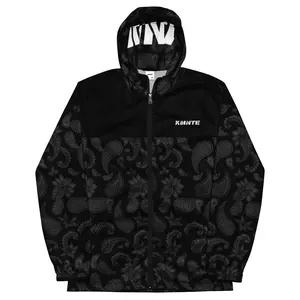 Kimante Paisley Black Men’s Windbreaker Jacket