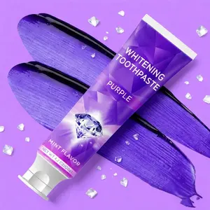 1-Pack 120g Mint Flavor Purple Xylitol Toothpaste, Whitening Toothpaste, Deep Cleaning, Gentle Non-Irritating, Fresh Breath, Travel Portable, Home Use