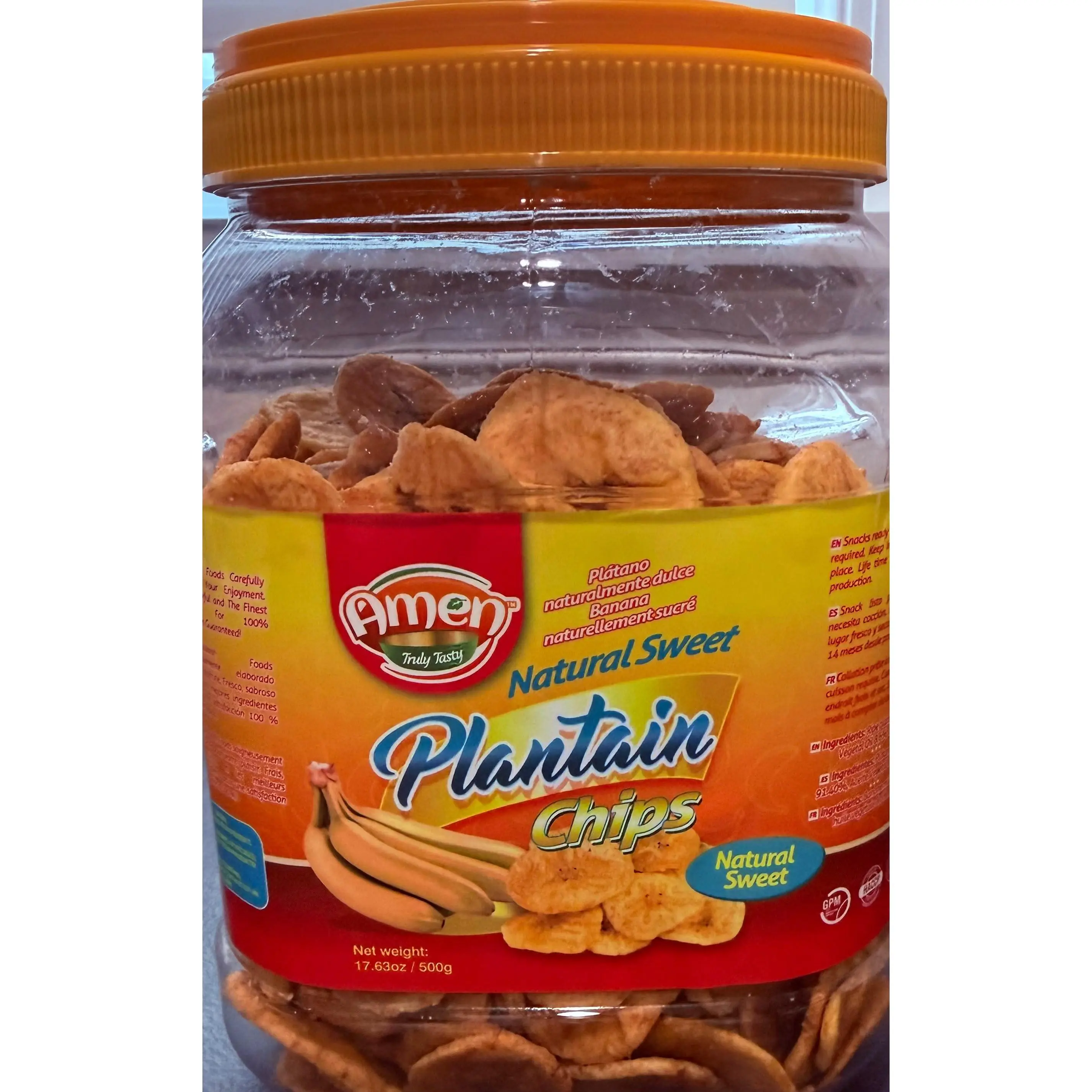Natural Sweet Plantain Chips - 500g