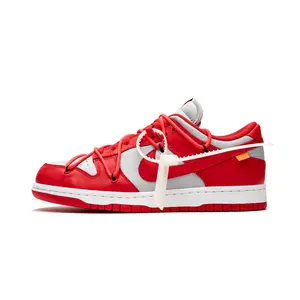 Dunk Low Sport Shoes, "Off-White - University Red" Colorway, Style Code CT0856 600