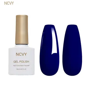 NCVY Deep Blue Gel Nail Polish, 10ml/0.35oz Nail Polish, long-lasting formula with LED curing, salon quality manicure, perfect for DIY at home, ideal gift for Valentine's Day and spring/summer, safe formula free of HEMA, Nail Art