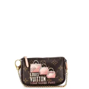 Pre-owned Louis Vuitton Canvas Coated Clutches & Wristlets Pochette Accessoires Limited Edition Monogram Canvas Mini by Rebag