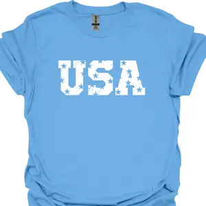 USA Distressed DTF Graphic T shirt, Holiday Graphic Tees, Unisex Apparel, Relaxed Fit, Soft Print