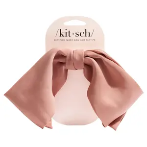 Recycled Fabric Bow Hair Clip - Rosewood