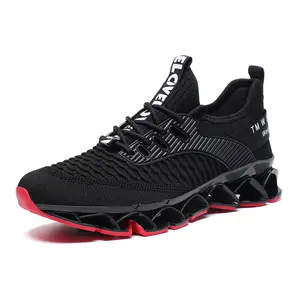 Men's Sneakers Comfortable Outdoor Running Shoes Design Blade Breathable Tennis Walking Sport Shoes for Men Non-Slip Gym Work Trainers, Students Walking Shoes Casual Training Footwear