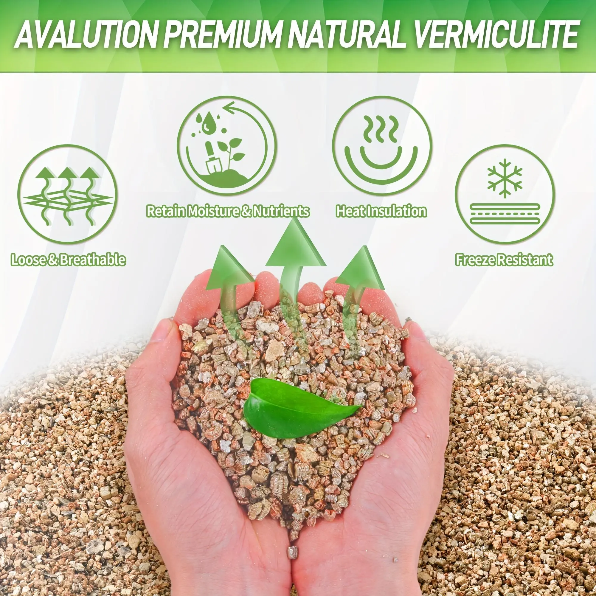 0.5 Gal Natural Horticultural Vermiculite - Loose & Breathable Planting Soil Additive, Seedling Soil Component, Moisture & Nutrient Retainer, Heat Insulating, Freeze Resistant for Houseplants, Seed Starting, Retains Moisture & Nutrients