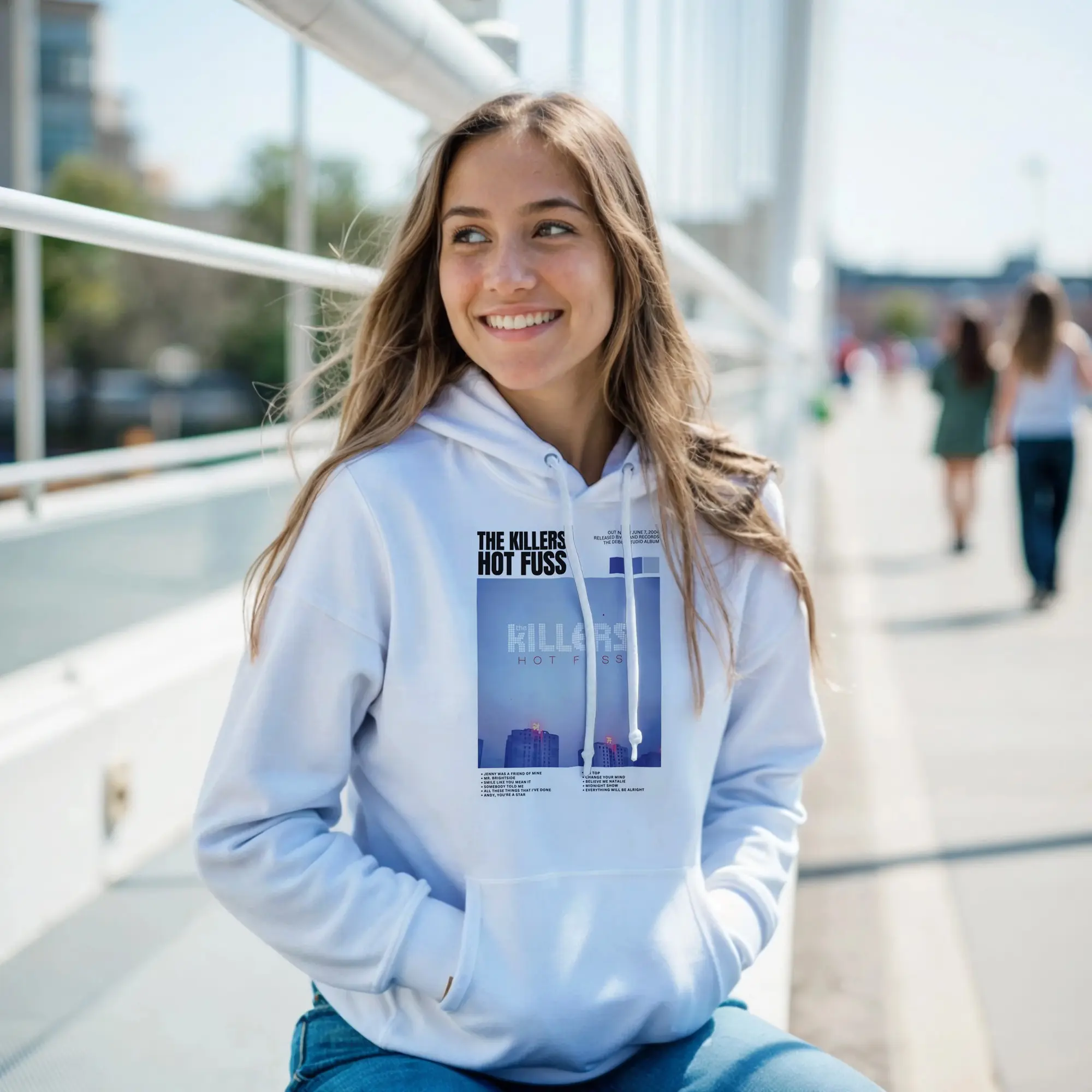 Hot Fuss The Killers Classic Unisex Pullover Hoodie Newspaper Lyrics