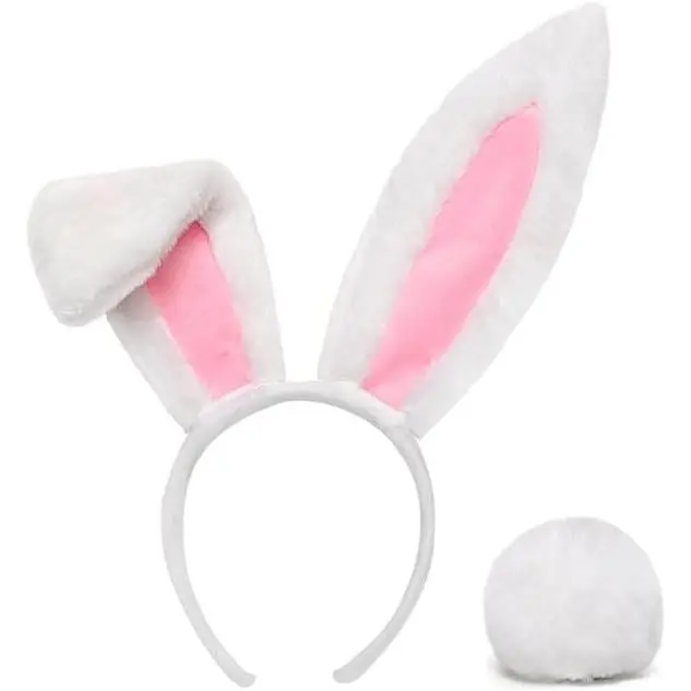Bunny Ears Headband Easter Ears Halloween Costumes Accessorie Furry  Ears  Bunny Ears And Tail
