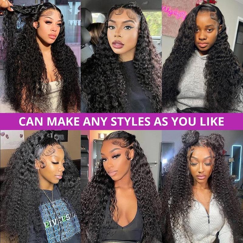 32 34Inch 13x6 13x4 Lace Front Human Hair Wigs Pre Plucked For Women Deep Wave Human Hair Lace Frontal Wigs 180 Density Transparent Lace Wig Real Human Hair #TikTokShopFallDealsForYou #TikTokShopHolidayHaul
