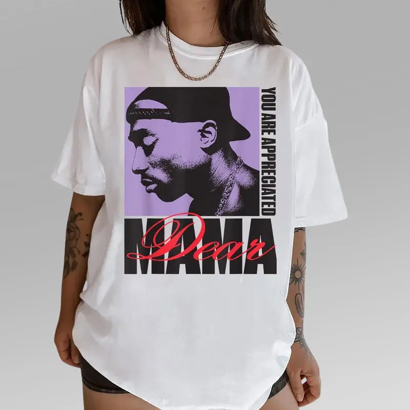 Vintage TuPac Dear Mama Rapper Legends Shirt, Rapper Merch Gift For Fan, Unisex Cotton Rapper Shirt