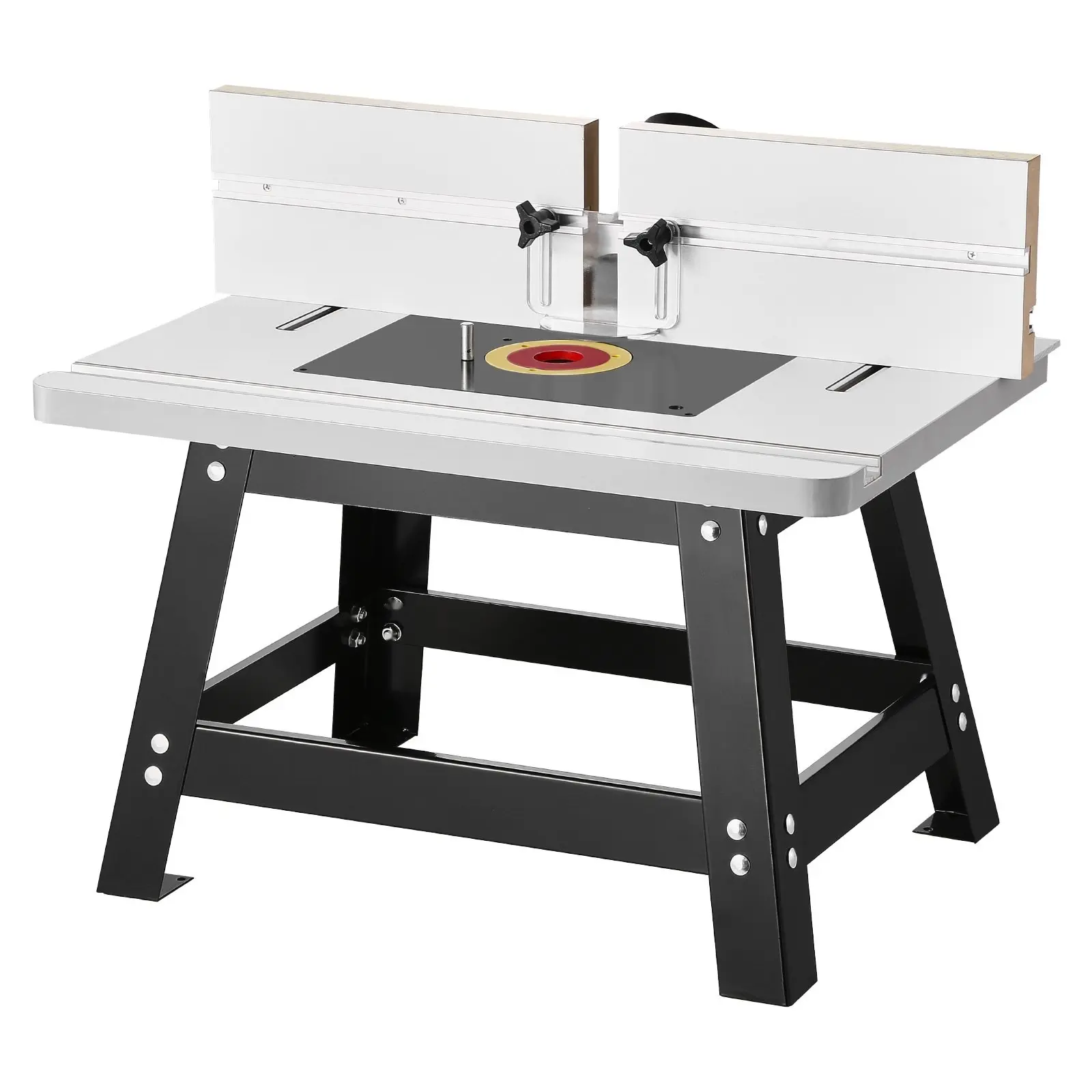 Benchtop Router Table With 24 In By 15.7 In MDF Top And Sturdy Fence, Integrated Dust Collection Port For Cleaner Work Area, Ideal For Precision Woodworking Projects, Router Insert Plate Ready, Durable Construction