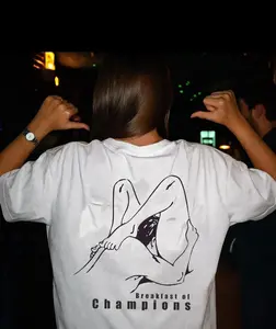 Breakfast of Champions S*x Graphic Tee Gift, Sarcastic Shirt, Inappropriate Adult Humor Design, Witty Trendy Meme Tee