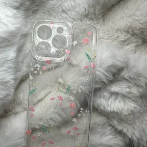 Pink Garden transparent iphone Case Protection Floral