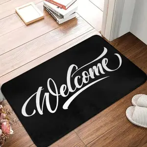 Welcome Letter Pattern Door Mat, Non-slip Soft Floor Mat, Decorative Carpet, Decorative Rug for Home Living Room Bedroom Outdoor Entryway
