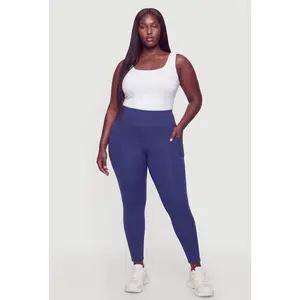Plus Size Cell Phone Pocket Leggings