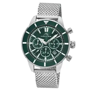 PORSAMO BLEU Men’s Brandon Chronograph Stainless Steel Watch - Model 1011EBRS, Compatible with SR626SW Battery