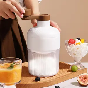 Manual Ice Crusher, 1 Box Hand Crank Ice Shaver Machine with Ice Box, Household Ice Shaver for Home Kitchen, Travel Accessories, Kitchen Utensils & Gadgets