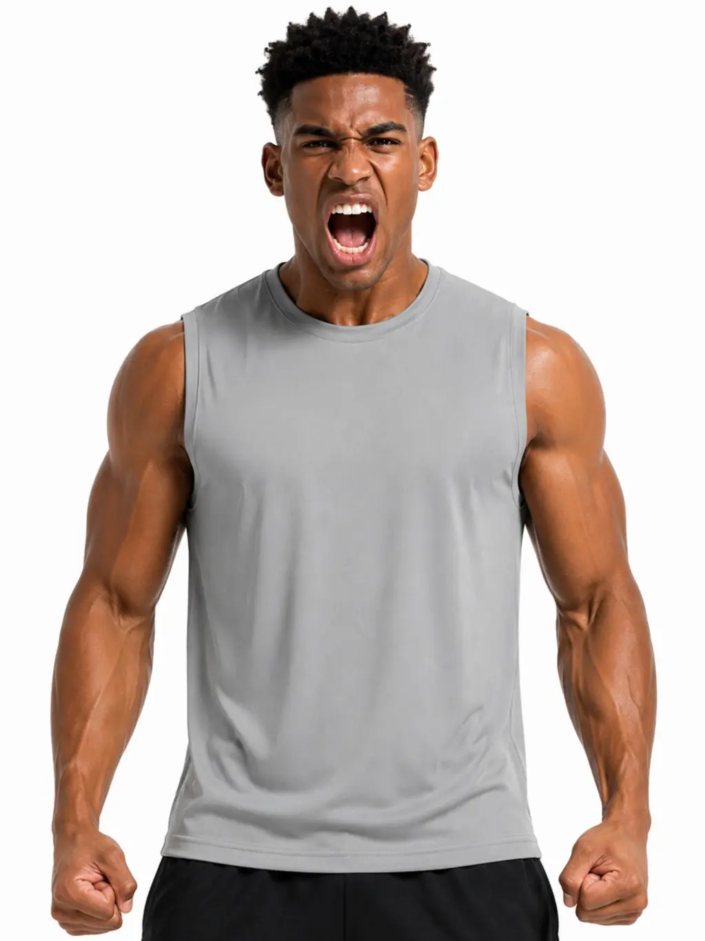 Men's UPF 50+ Lightweight Close-Fitting Activewear Sleeveless Vest, 98% UVA/UVB Protection, Advanced Breathability, Sleeveless Sports Vest, 7-Color Solid Workout Apparel for Running, Gym