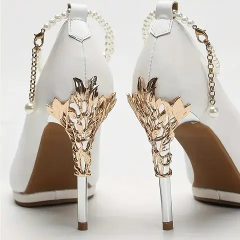 Fashion Leaf Design Shoe Decoration, Elegant Metal Shoe Charm for Women's High Heels, Fashionable Shoes Accessories for Daily Use, Shoe Decoration Charms
