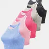Women's Seamless Ribbed Sports Crop Top, Slim Fit U Neck Backless Racerback Yoga Tank, Casual Spring & Fall Workout Wear, Gym Top