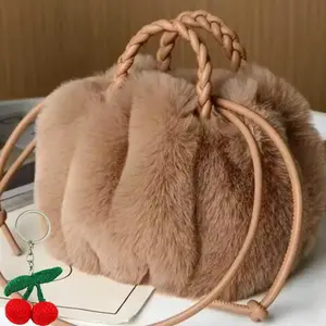 Cute Plush Pumpkin Bag 2026 New Shoulder Crossbody Portable Women's Bag