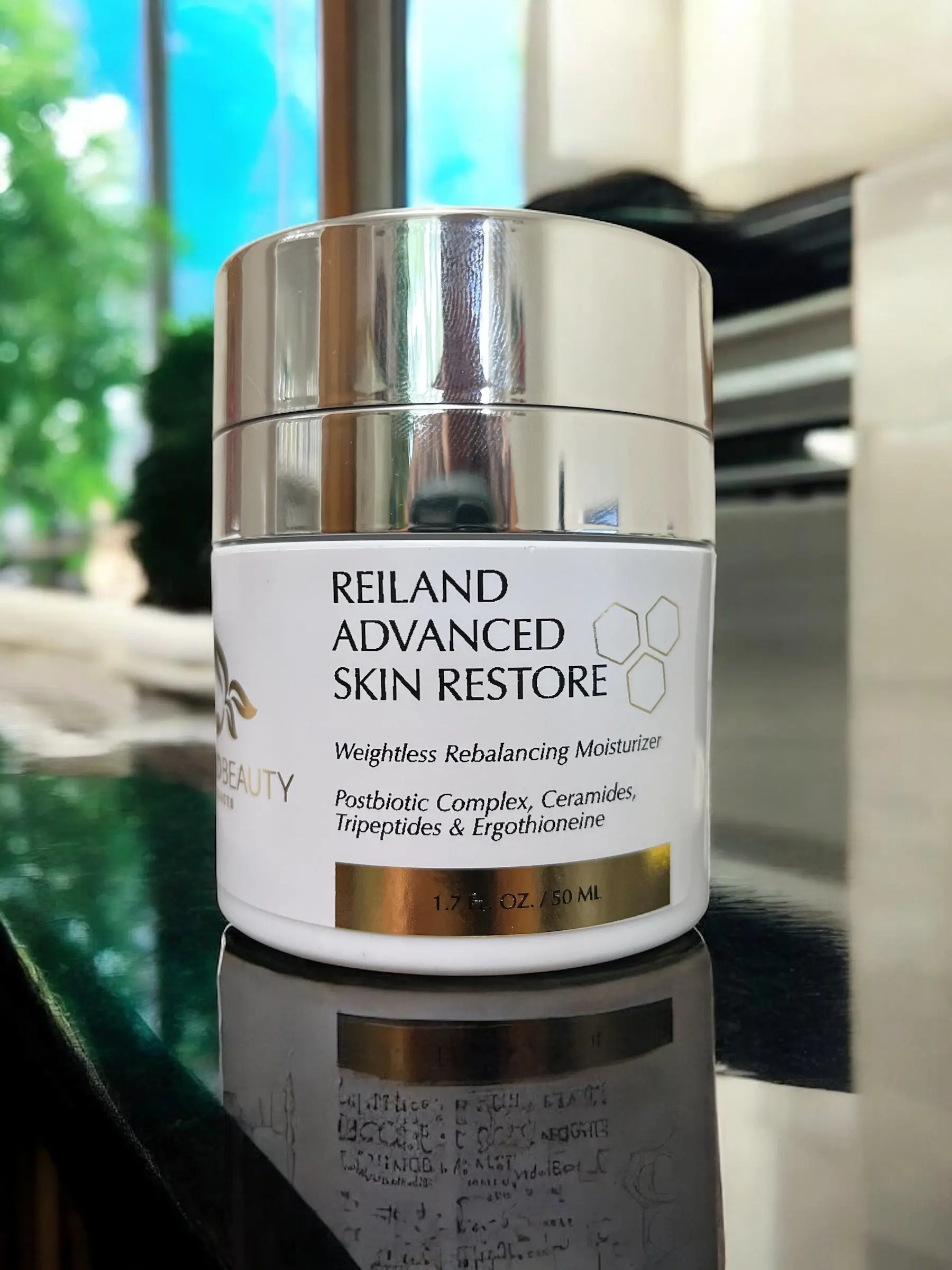 Reiland Advanced Skin Restore – Lightweight Age-Defying Moisturizer for Sensitive, Oily & Combination Skin with Postbiotics, Ceramides & Antioxidants