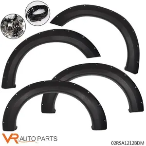 Pocket Rivet Fender Flare Cover, Mudproof Damage Shield Wheel Guard Wheel Protector with Precise Cut, Includes Hardware, Fit for 04-08 F150, 07-08 Mark LT