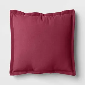 24"x26" Solid Woven Outdoor Deep Seat Back Cushion Maroon - Threshold