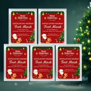 Christmas Foot Mask Beauty & Skin Care 5-Piece Set Moisturizing Gift with Salicylic Acid Urea Glycerin for All Skin Types Perfect Holiday Present