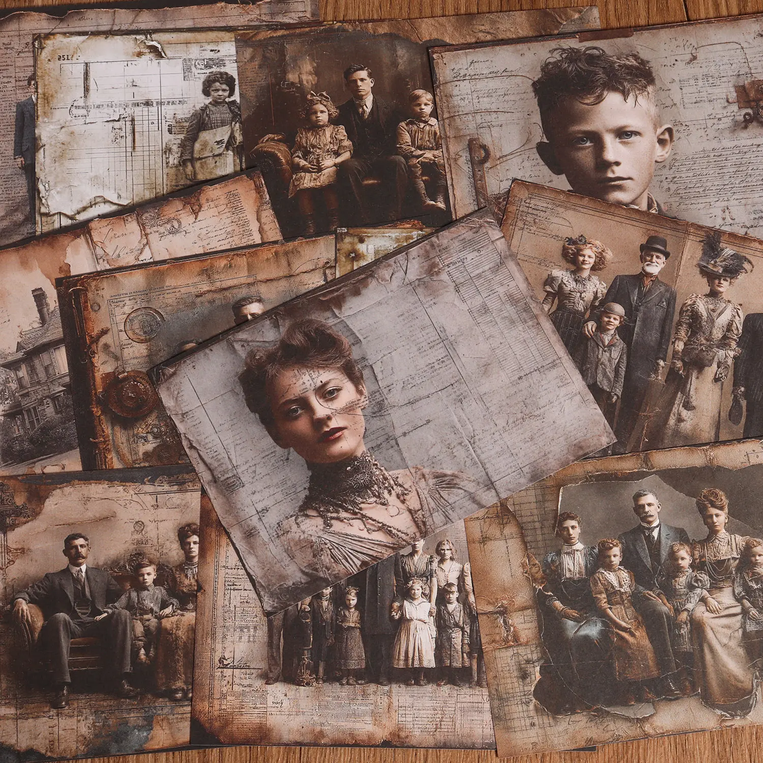 32sheets Vintage Steampunk Junk Journal DIY Craft Paper, for Scrapbooking Supplies, Crafting, Decorative Cards, Collage Decoration, Craft Enthusiasts, Journaling Supplies, Card Making, Paper Craft, Arts Crafts, Background Pad