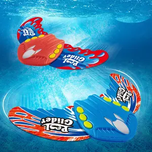 2Pcs Underwater Pool Toy with Self-Propelled Jet and Adjustable Fins, Pool Diving Toy Shark Glides up to 60' Underwater