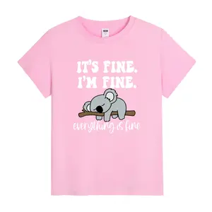 Milk Silk Women’s T-Shirt with Cute Koala Cartoon – Casual Short Sleeve Fashion Top