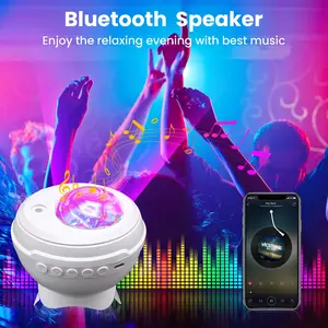 DAYBETTER Star Projector with Bluetooth Speaker & Remote Control Northern Lights Galaxy Night Light for Game Room Adults Family Gatherings 360° Multi-Angle Projection